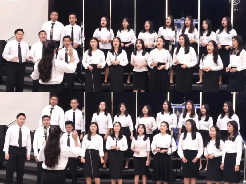 Dokumentasi Persembahan Pujian Gift Choir STTIA di GKG Surabaya