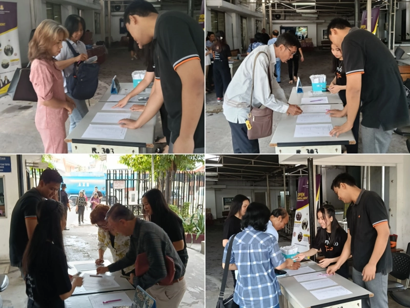 Dokumentasi daftar ulang para peserta seminar