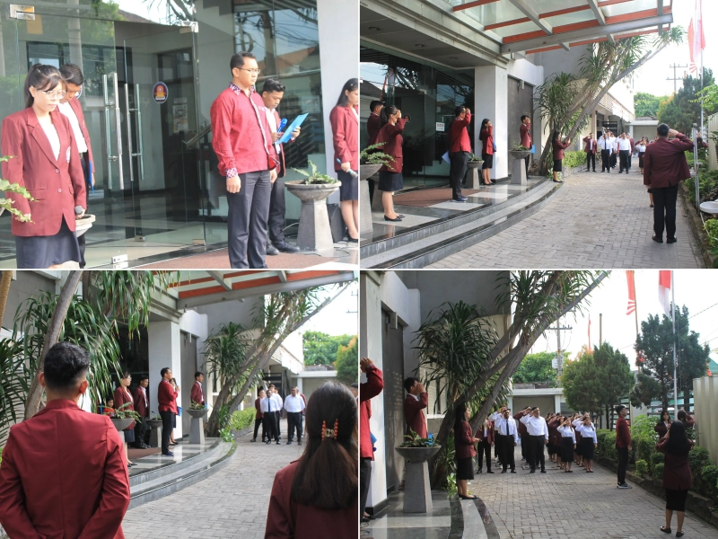 Dokumentasi Kegiatan Upacara HUT KEMRI Ke-80 sedang Berlangsung